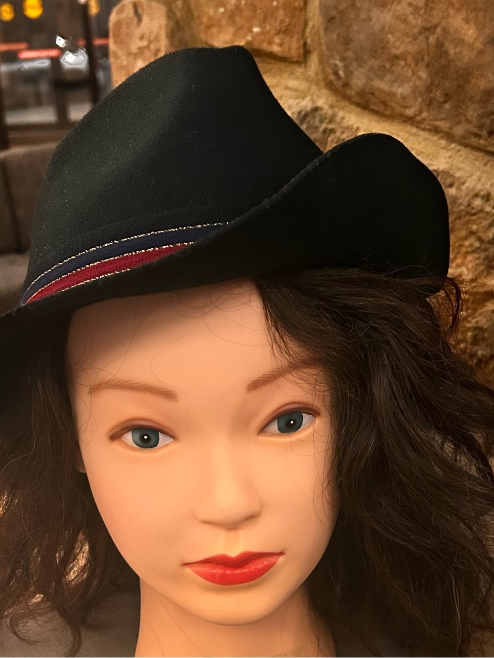 Stacy Adam’s Black Felt Fedora Hat with Decorative Band - Women/Men